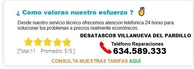 Desatascos Villanueva del Pardillo Precios